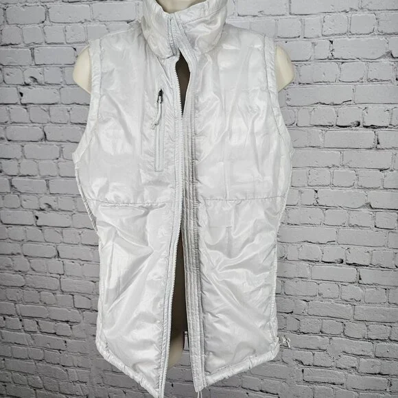 The North Face White Thermoball Eco Lightweight Insulated Full Zip Vest Small - Picture 12 of 16